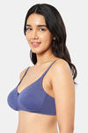 Amante Double Layered Non Wired Full Coverage Super Support Bra - Crown Blue — thumbnail 3